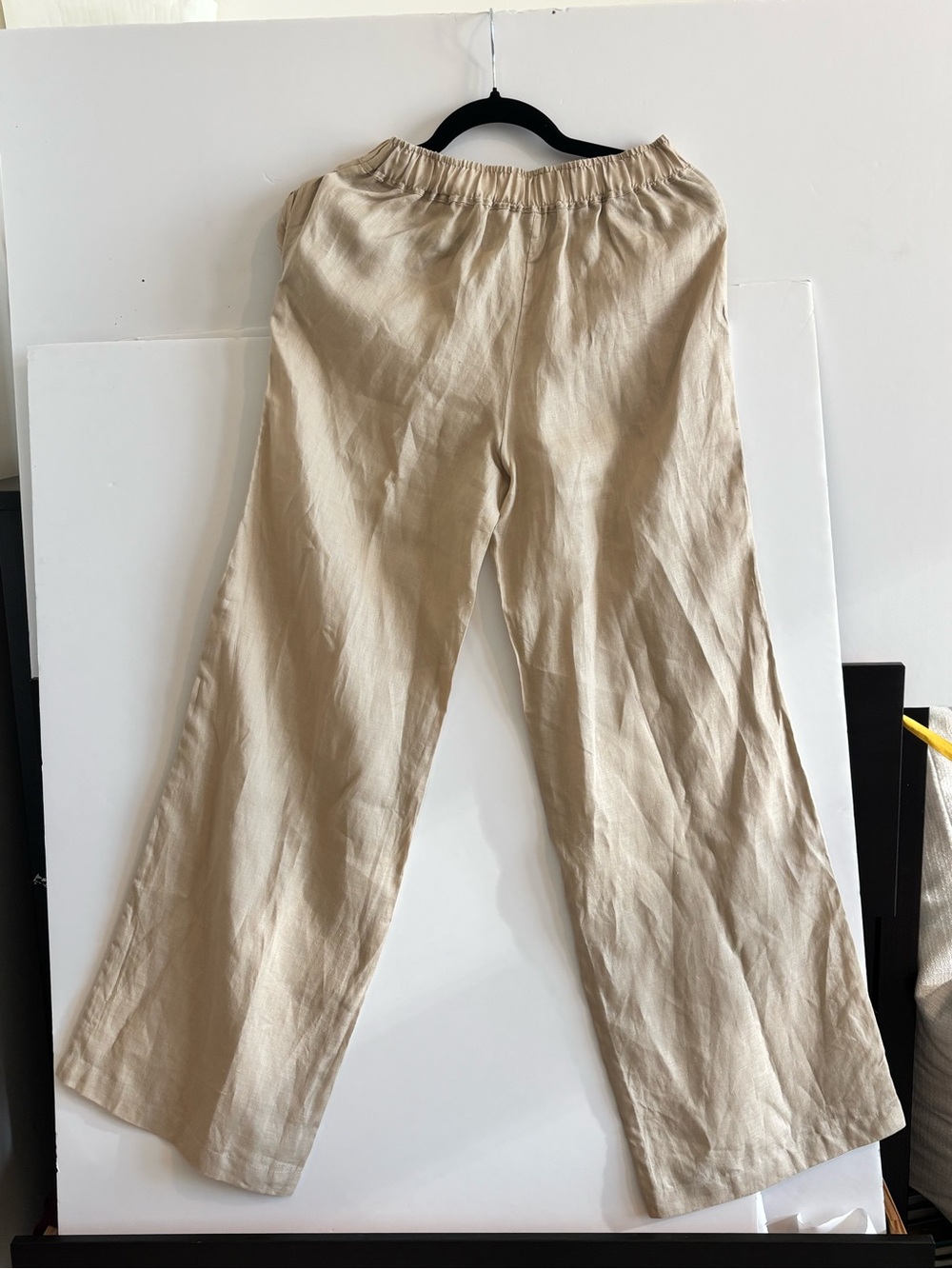 GO BY GO SILK Beige Straight Leg Pants